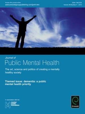 cover image of Journal of Public Mental Health, Volume 14, Issue 1